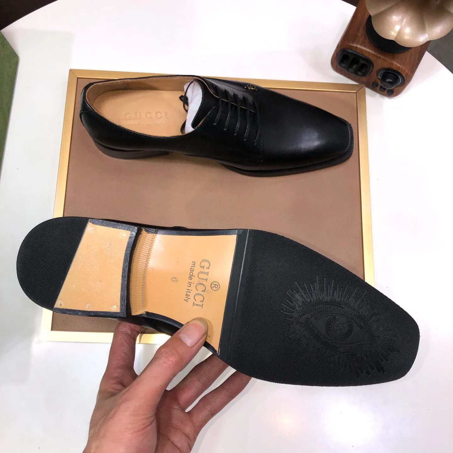 Men's shoes 💰580💰[GUCCI—Gucci] The latest high-end version of Gucci. Official website new model. Available at the same time at counters, the uppers are made of original cowhide imported from Italy/matched with the original special material splicing design concept; "highlight, high-end, grade, extravagance" and exquisite workmanship (original mesh fabric) sole: original factory special outsole size (38-45) (custom-made 45 non-returnable)